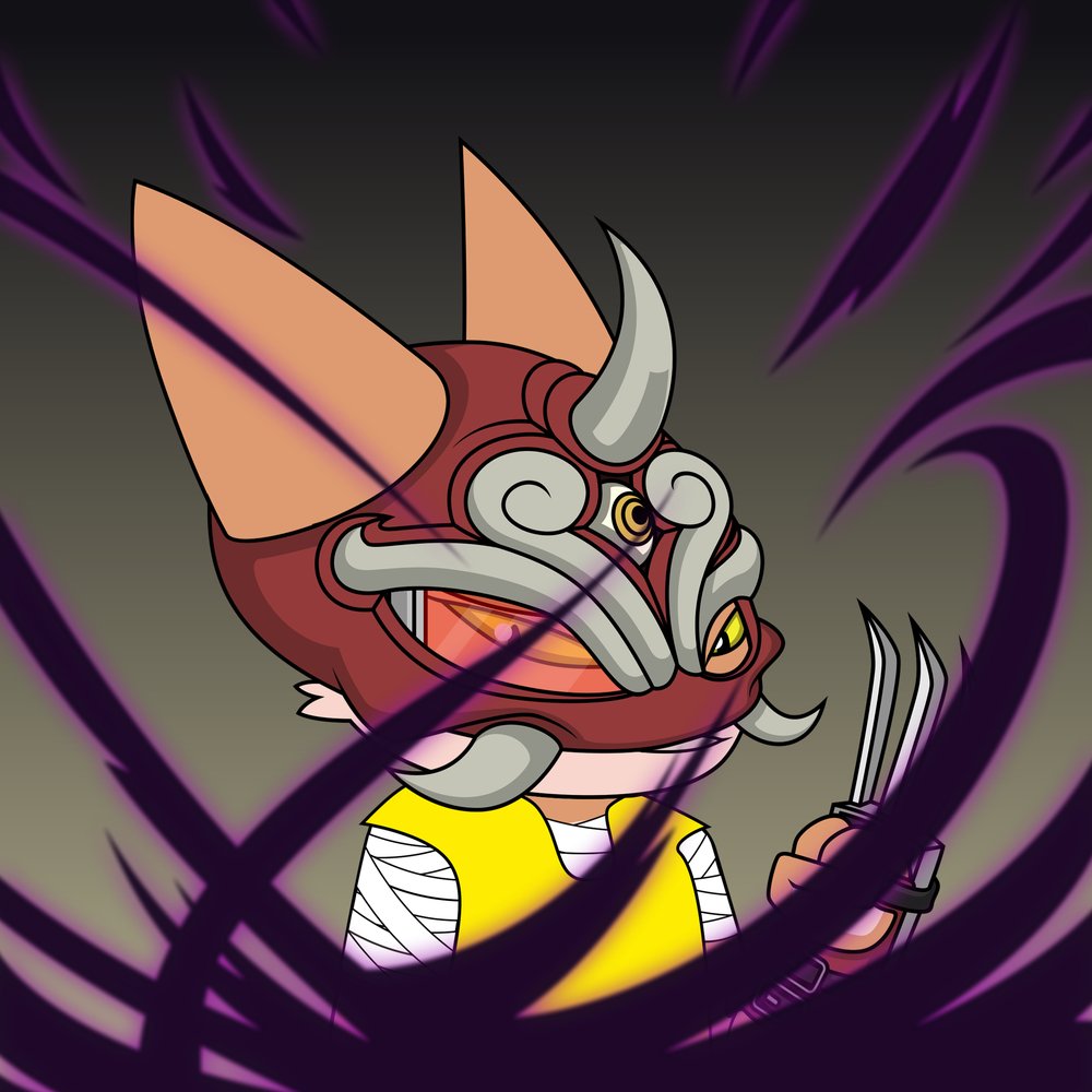 Clash of Cat #0026 — Ironwhisker (Oni headgear, tekko-kagi claws)